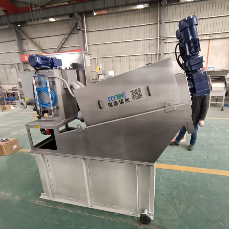 RDL202 Type High Efficiency Stainless Steel Sludge Handling Dehydrator Screw type Sludge Dewatering Press Machine for Sewage Treatment